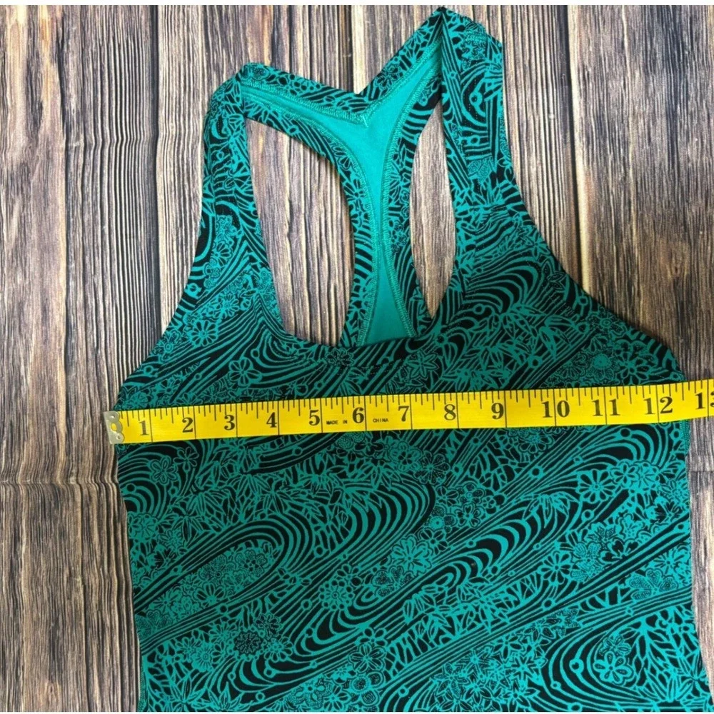 Lululemon Kitakami Viridian Tank Top Womens Size XS Green Black Cool Racerback